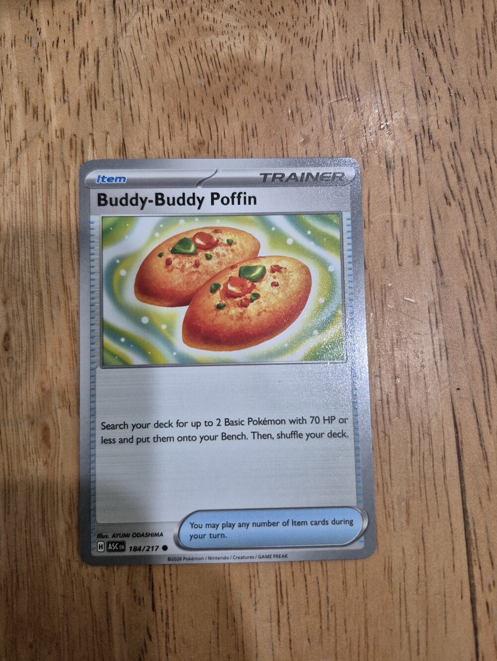 QTY 9 Pokémon Buddy-Buddy Poffin Trainer Item Card